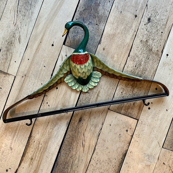 VINTAGE Wooden Duck Hanger Novelty
